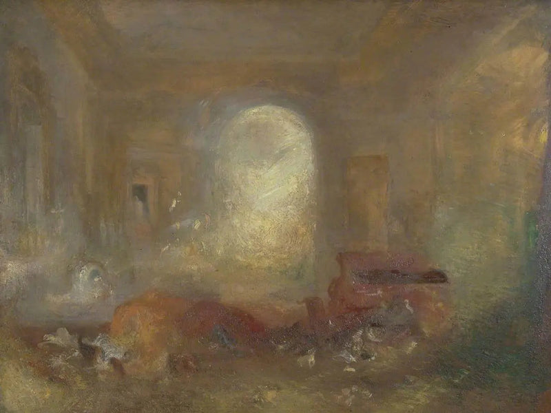 פנים של בית גדול: חדר הציור, טירת איסט קואוס - ג. מ. ו. טרנר
