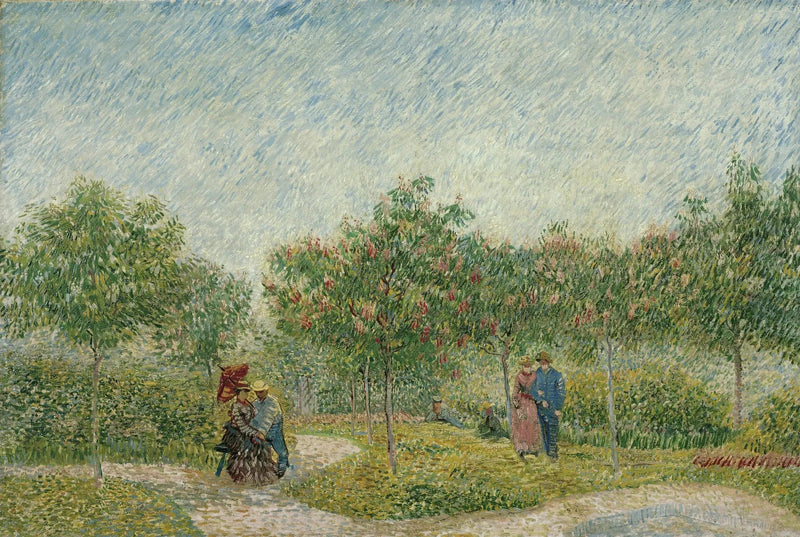 גן במונמארטר עם אוהבים - Vincent van Gogh