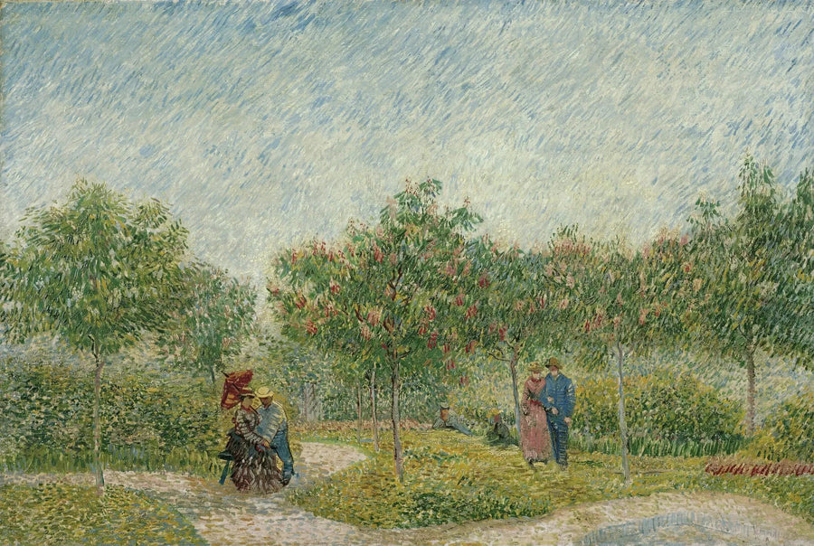 גן במונמארטר עם אוהבים - Vincent van Gogh