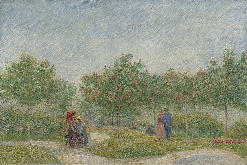 גן במונמארטר עם אוהבים - Vincent van Gogh