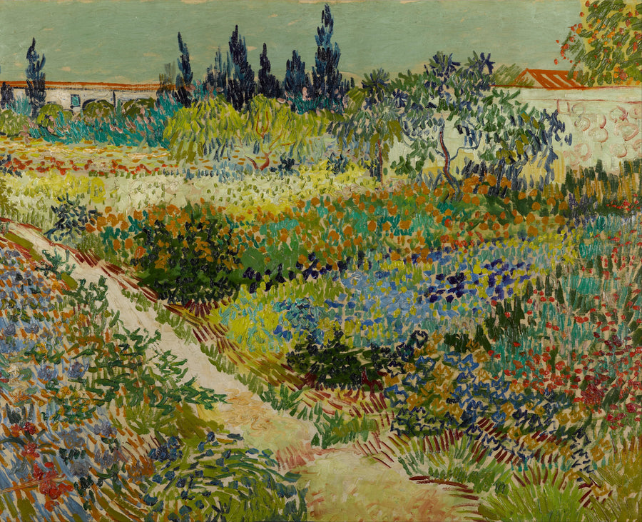גן פורח עם שביל - Vincent van Gogh