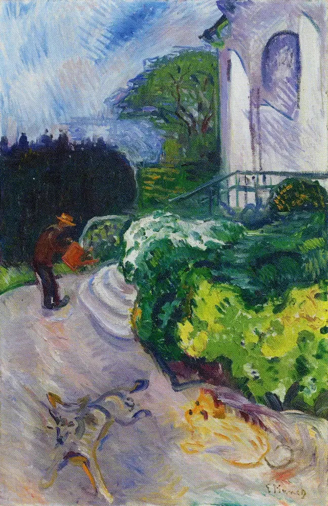 Jardinier danois le jardin du Dr. Linde - Edvard Munch image 1 tableau peint à l’huile sur toile