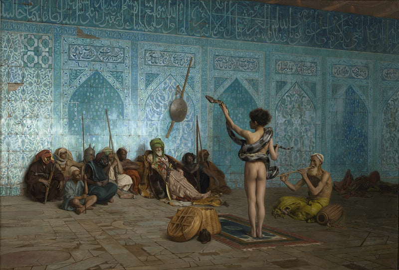 Le Charmeur de serpents avec peau de lion - Jean-Léon Gérôme