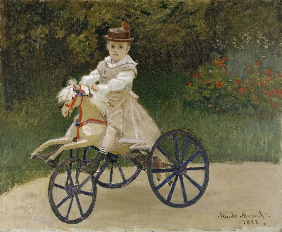 ז'אן מונה (1867-1913) על סוס הפנאי שלו - קלוד מונה