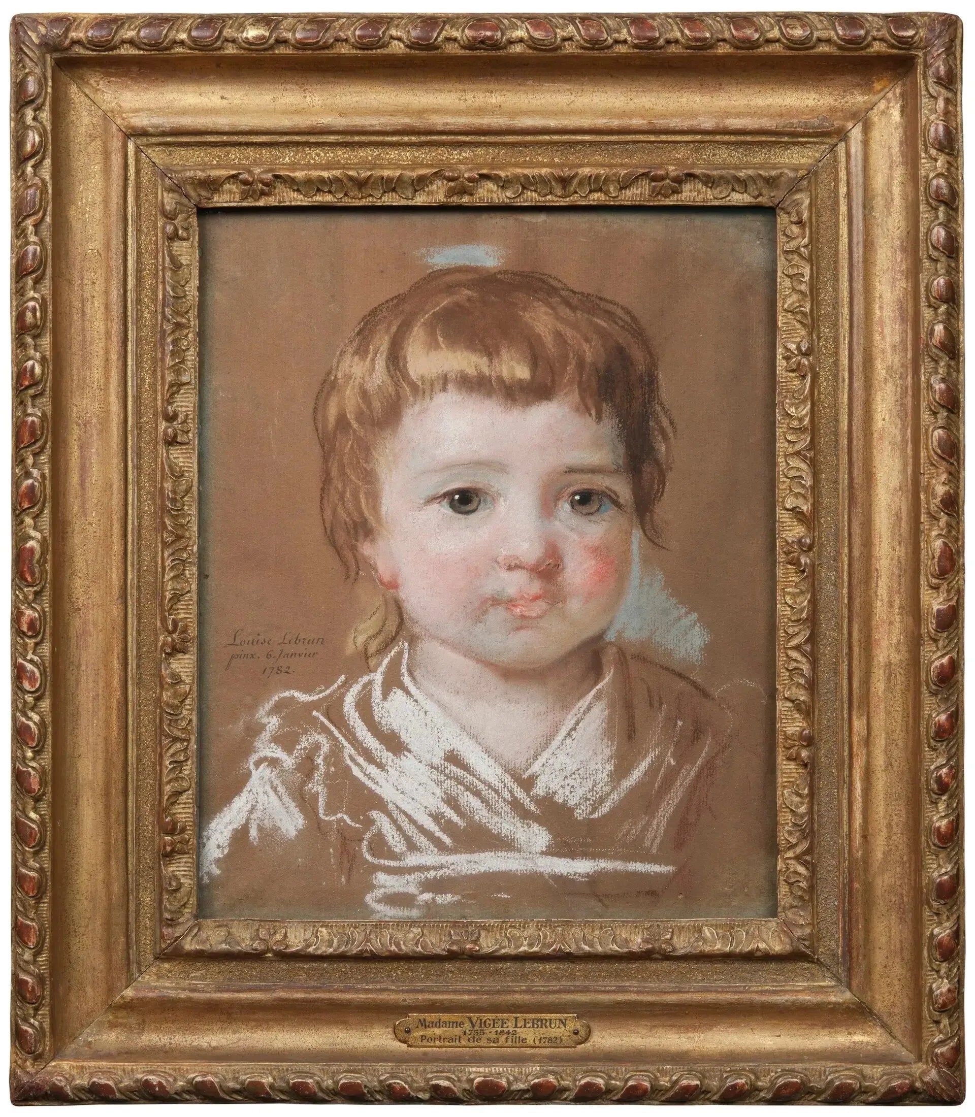 Jeanne Julie Louise Lebrun, la fille de l'artiste, deux ans - Élisabeth Vigée Le Brun image 1 copie peinte à la main à l’huile