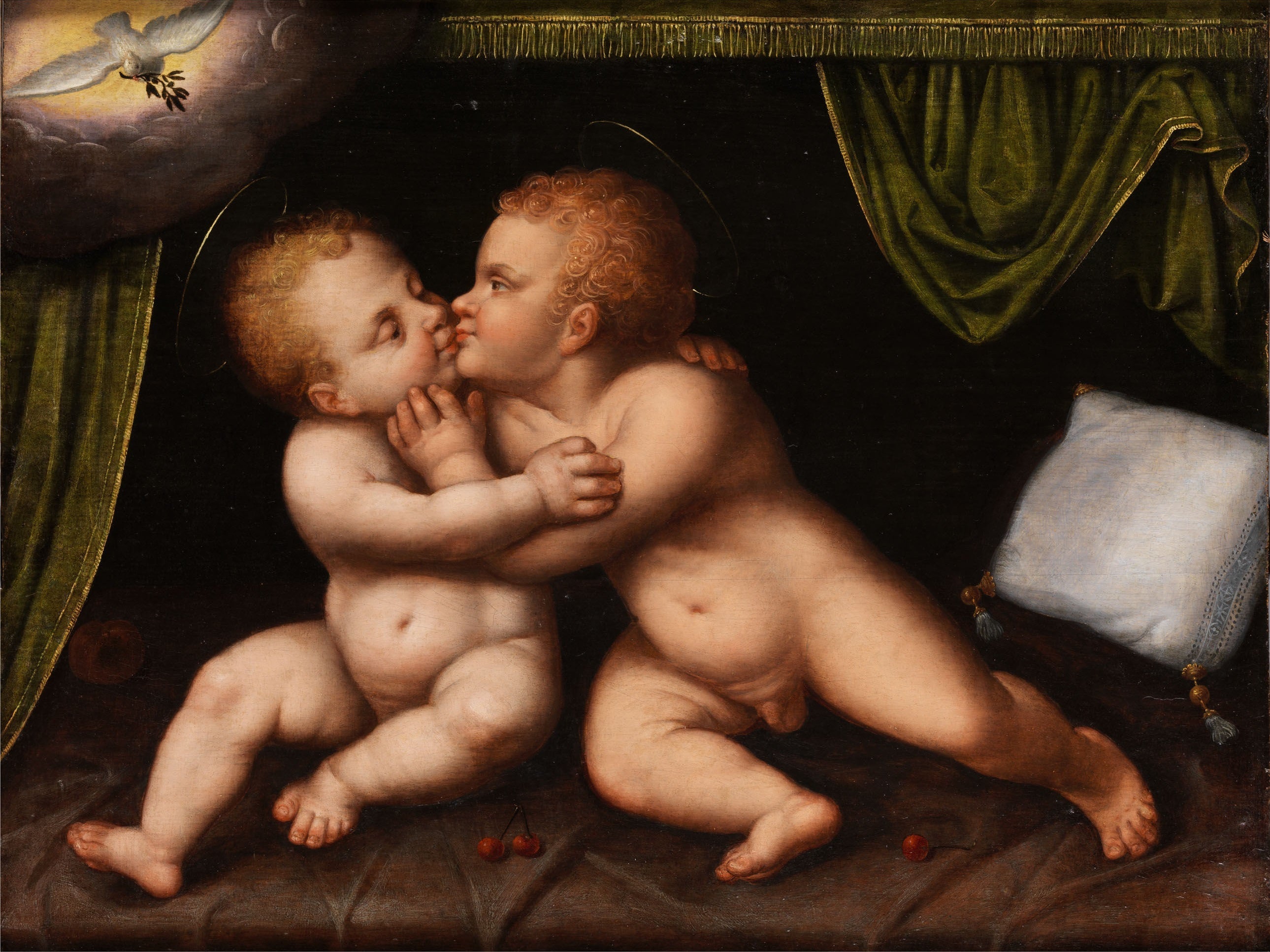 Jésus et saint Jean Baptiste enfants - Joos van Cleve - Alpha Reproduction