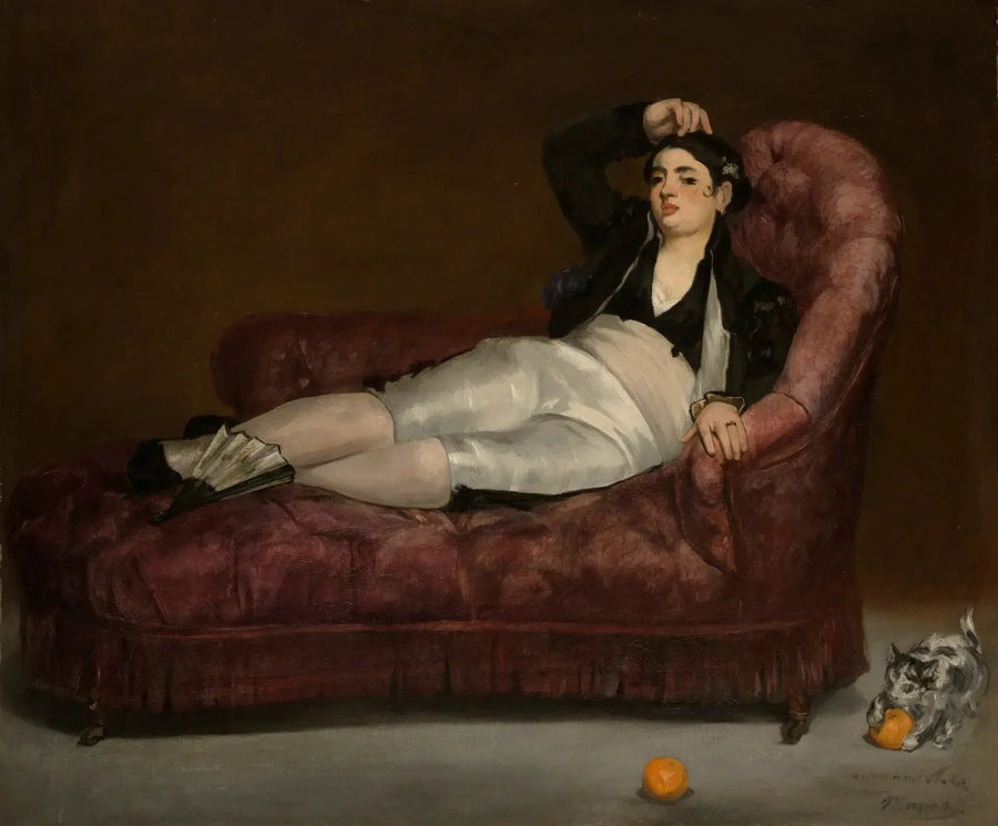 אישה צעירה שוכבת בתלבושת ספרדית - אדואר מאנה