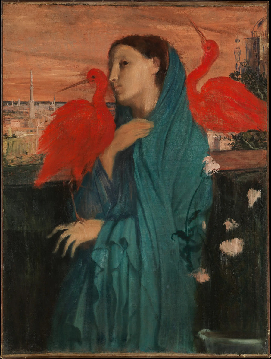 Jeune femme avec ibis 1857–1862 par Edgar Degas – reproduction peinture à l’huile sur toile