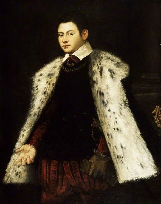 גבר צעיר במעיל פרווה, 1558 - ג'קומו טינטורטו