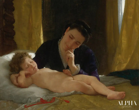 Jeune Mère Contemplant Son Enfant - William-Adolphe Bouguereau Reproductions de tableaux à la peinture à l’huile