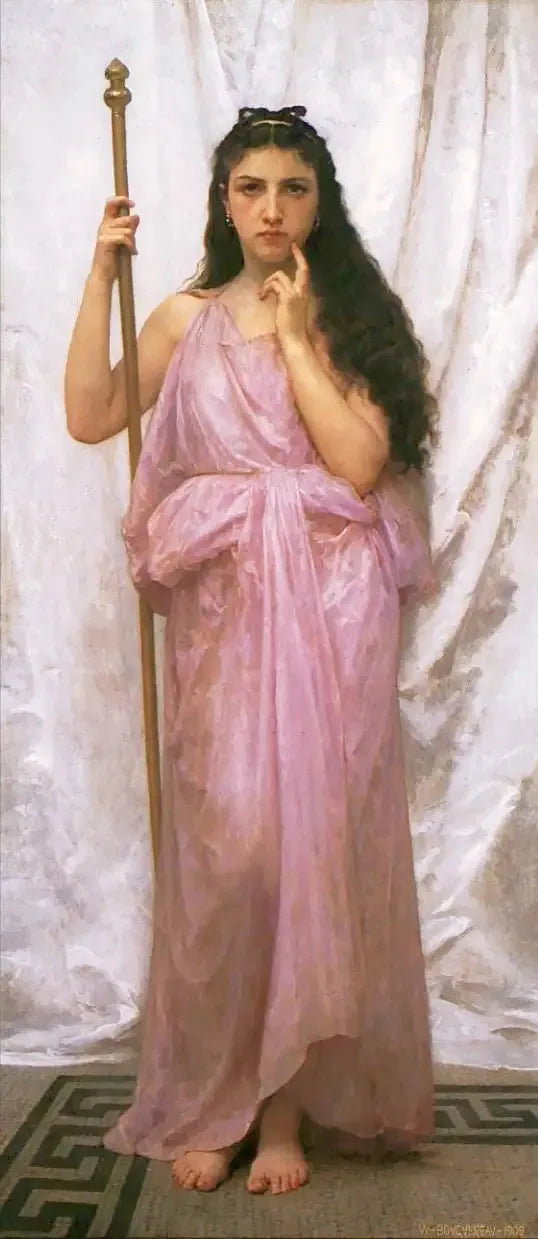 Jeune Prêtresse - Bouguereau image 1 copie de tableau peinte à la main