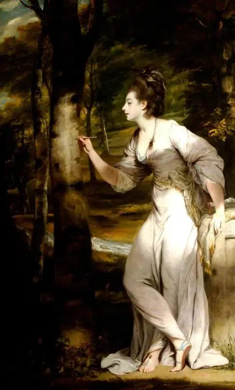 Joanna Leigh (נולדה ב-1758), גברת ריצ'רד בנט לויד, מציירת עץ - ג'ושוע ריינולדס