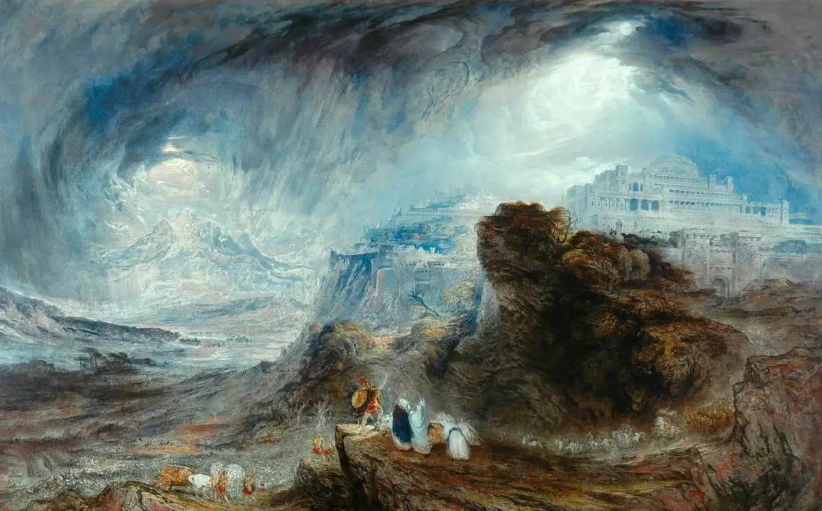 Josué ordonnant au soleil de s'arrêter sur Gabaon - John Martin image 1 tableau peint à l’huile sur toile