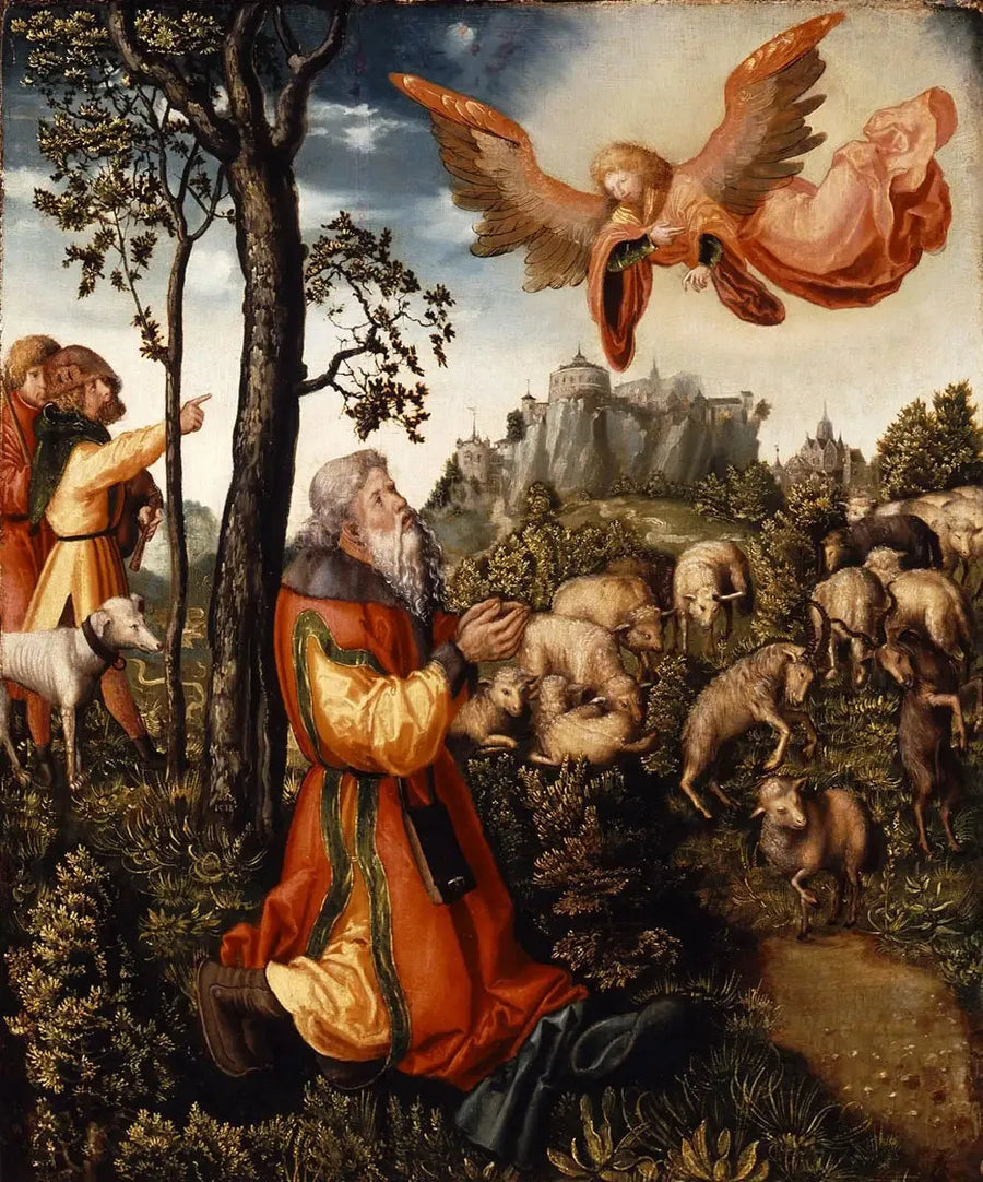 L'Annonciation à Joachim - Lucas Cranach the Elder image 1 copie de tableau peinte à la main