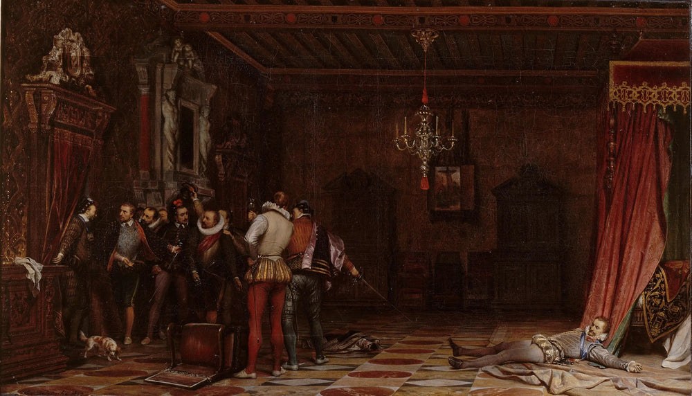 L'Assassinat du duc de Guise - Paul Delaroche image 1 reproduction artisanale de tableau