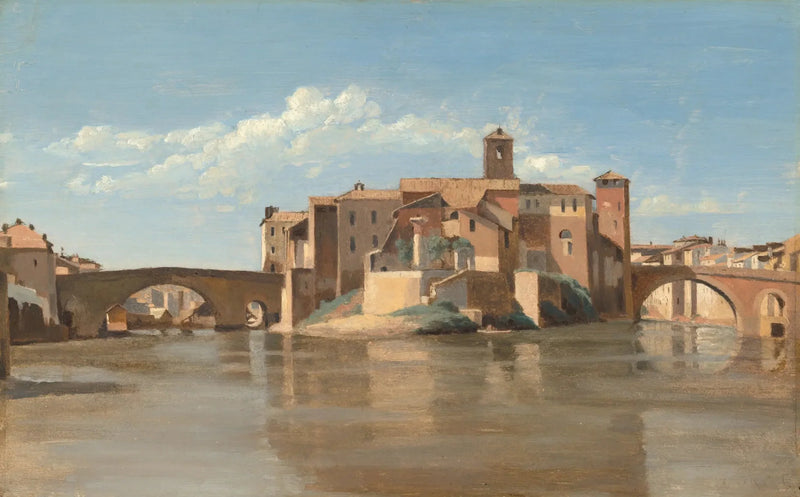 האי והגשר סן ברתולומאו, רומא - ז'אן-בטיסט קמיל קורו