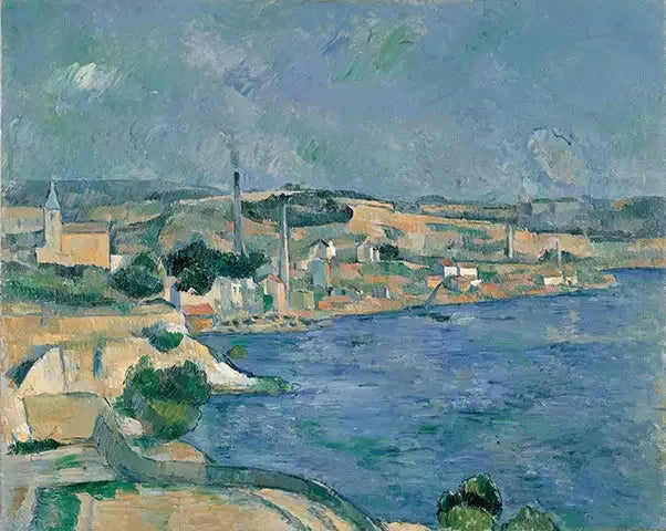 מפרץ מרסיי, עם נוף לכפר סן-אנרי ליד אסטאק - פול סזאן