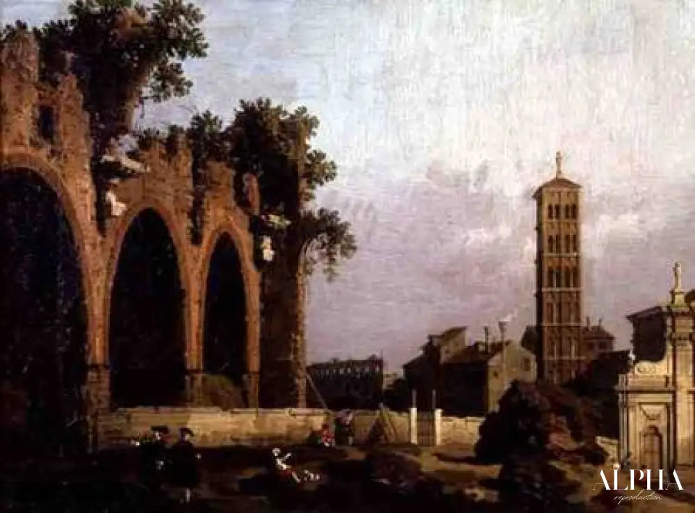 La basilique de Maxence - Giovanni Antonio Canal - Reproductions de tableaux et peintures haut de gamme