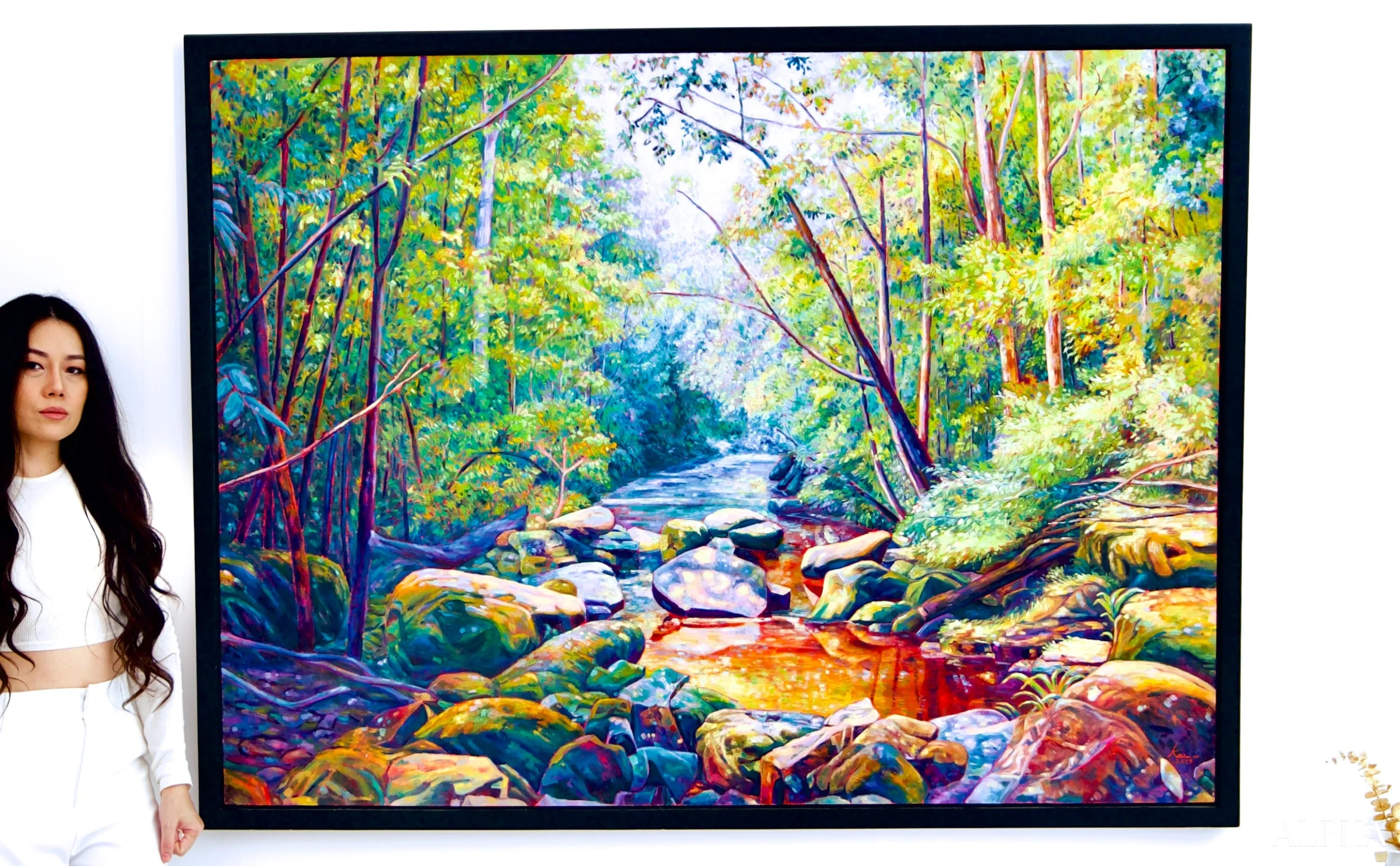 The Beautiful Forest - Kanchana | 160 X 120 cm Reproductions de tableaux à la peinture à l’huile