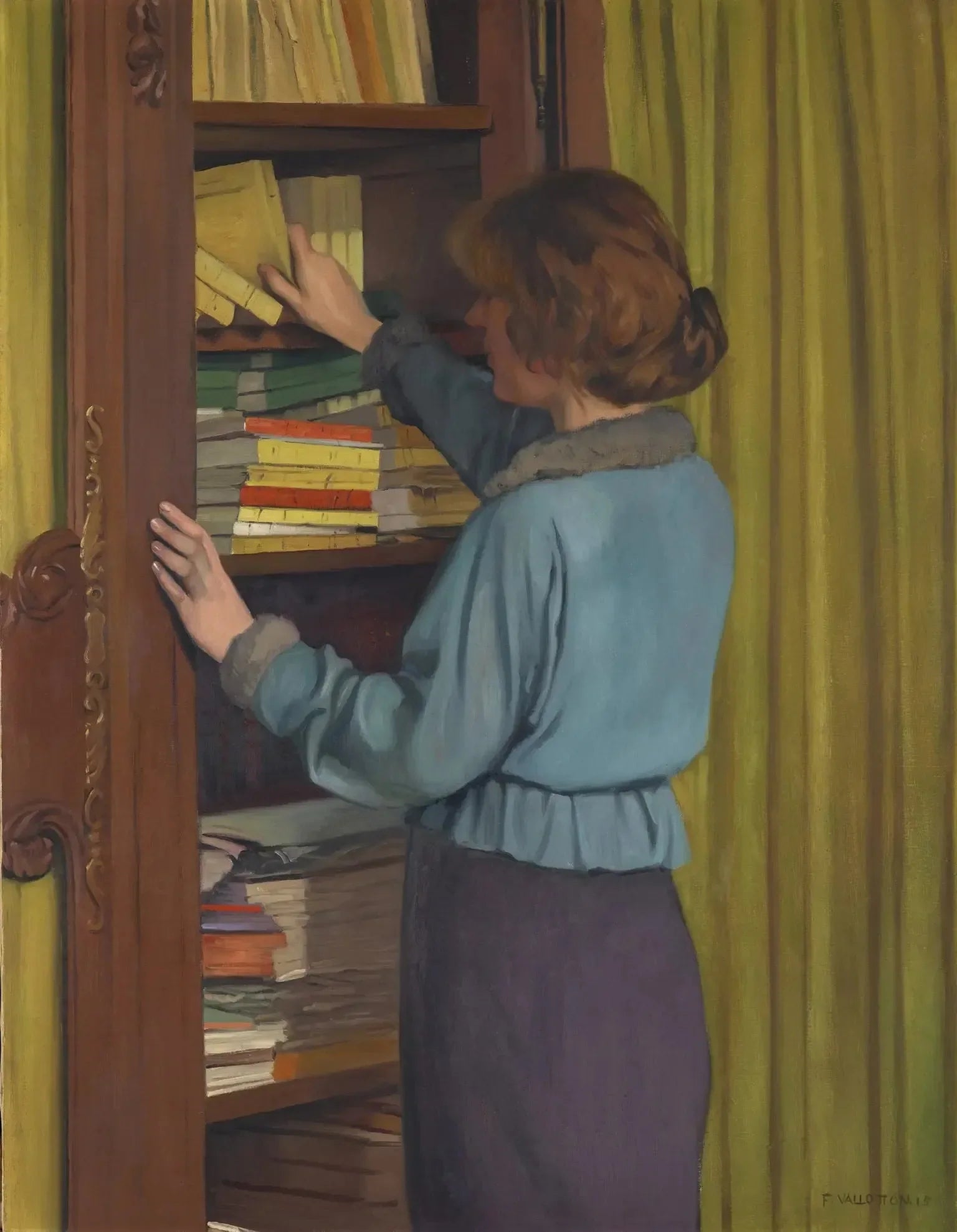 La bibliothèque - Félix Vallotton image 1 reproduction réalisée par Alpha Reproduction