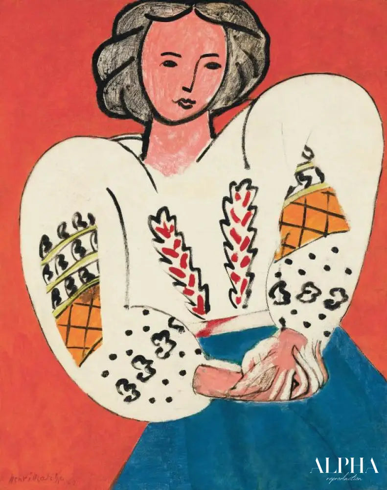 La blouse Roumaine - Matisse - Reproductions de tableaux et peintures haut de gamme