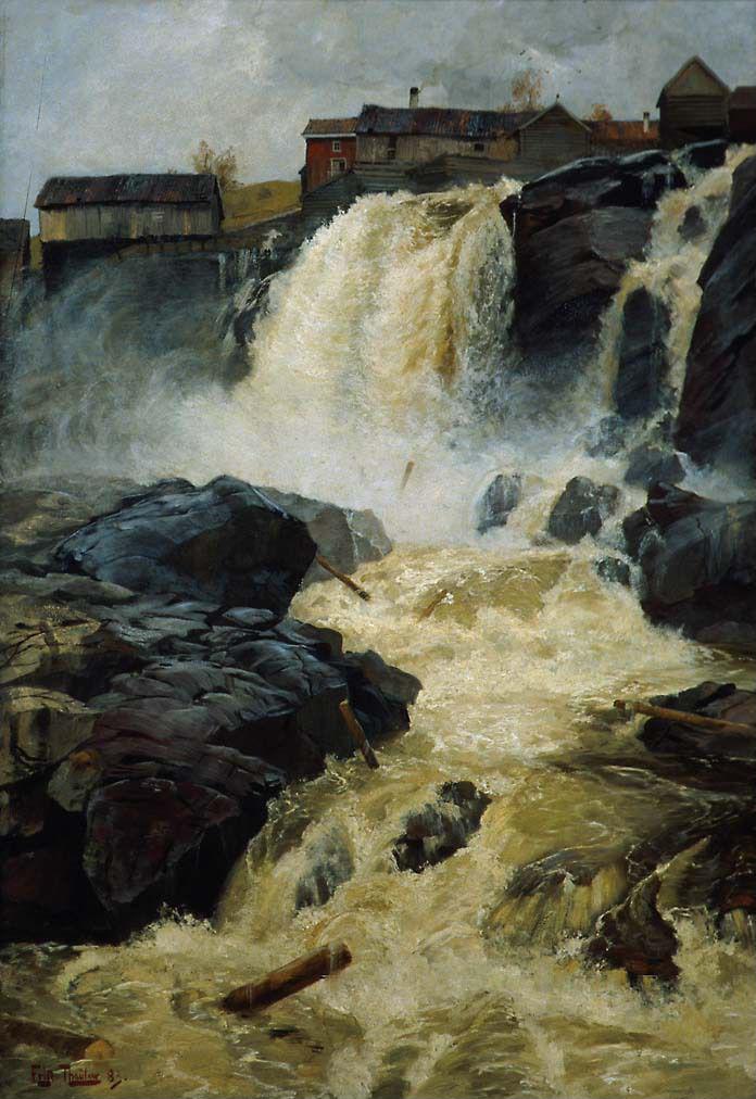 מפל Haugsfossen - Frits Thaulow