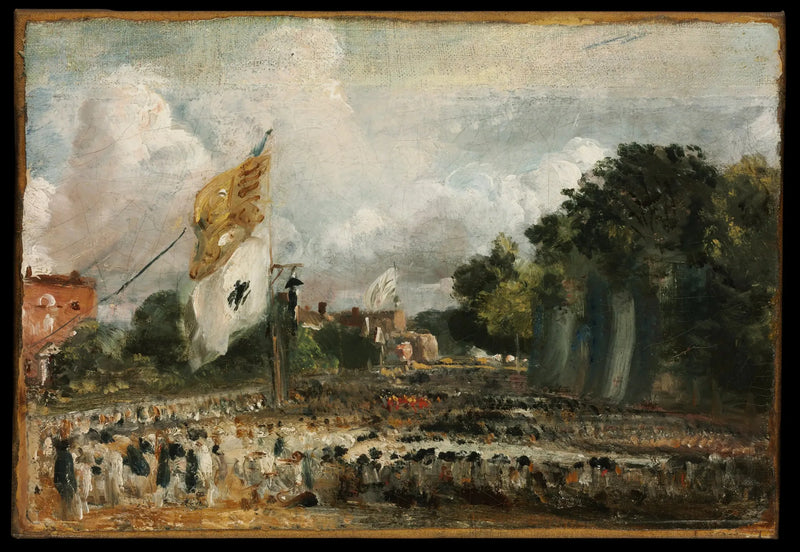 חגיגת השלום של 1814 במזרח ברגלוט שהסתיימה בפריז בין צרפת לכוחות הברית - ג'ון קונסטבל