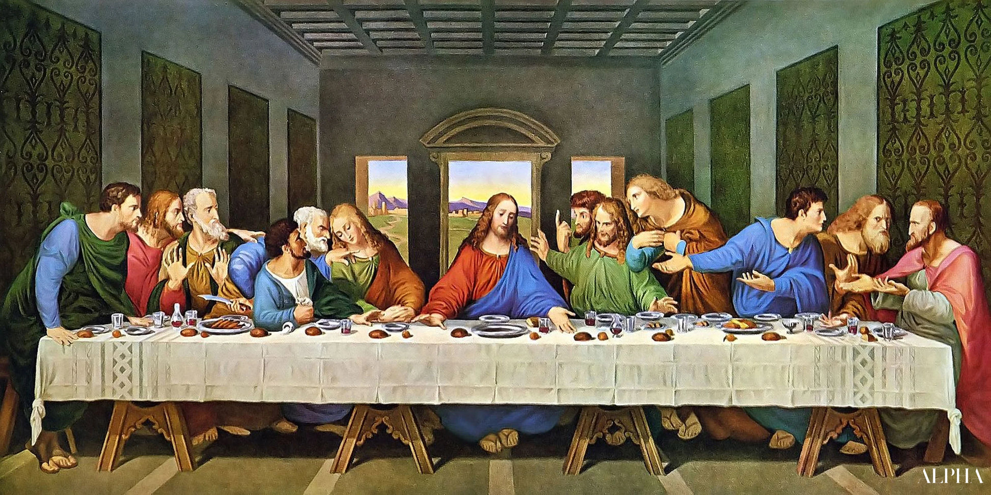 Reproduction du tableau « La Cène – Léonard de Vinci (1495–1498) » par Alpha Reproduction en peinture à l’huile