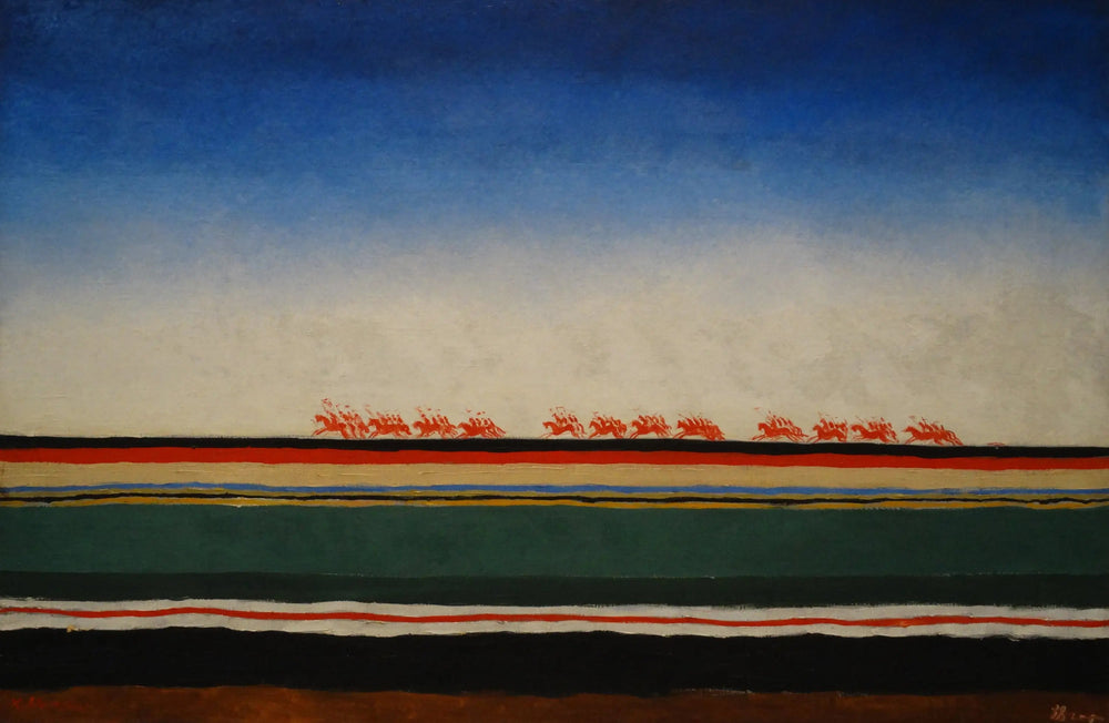 La Charge de la cavalerie rouge - Kazimir Malevich image 1 reproduction réalisée par Alpha Reproduction
