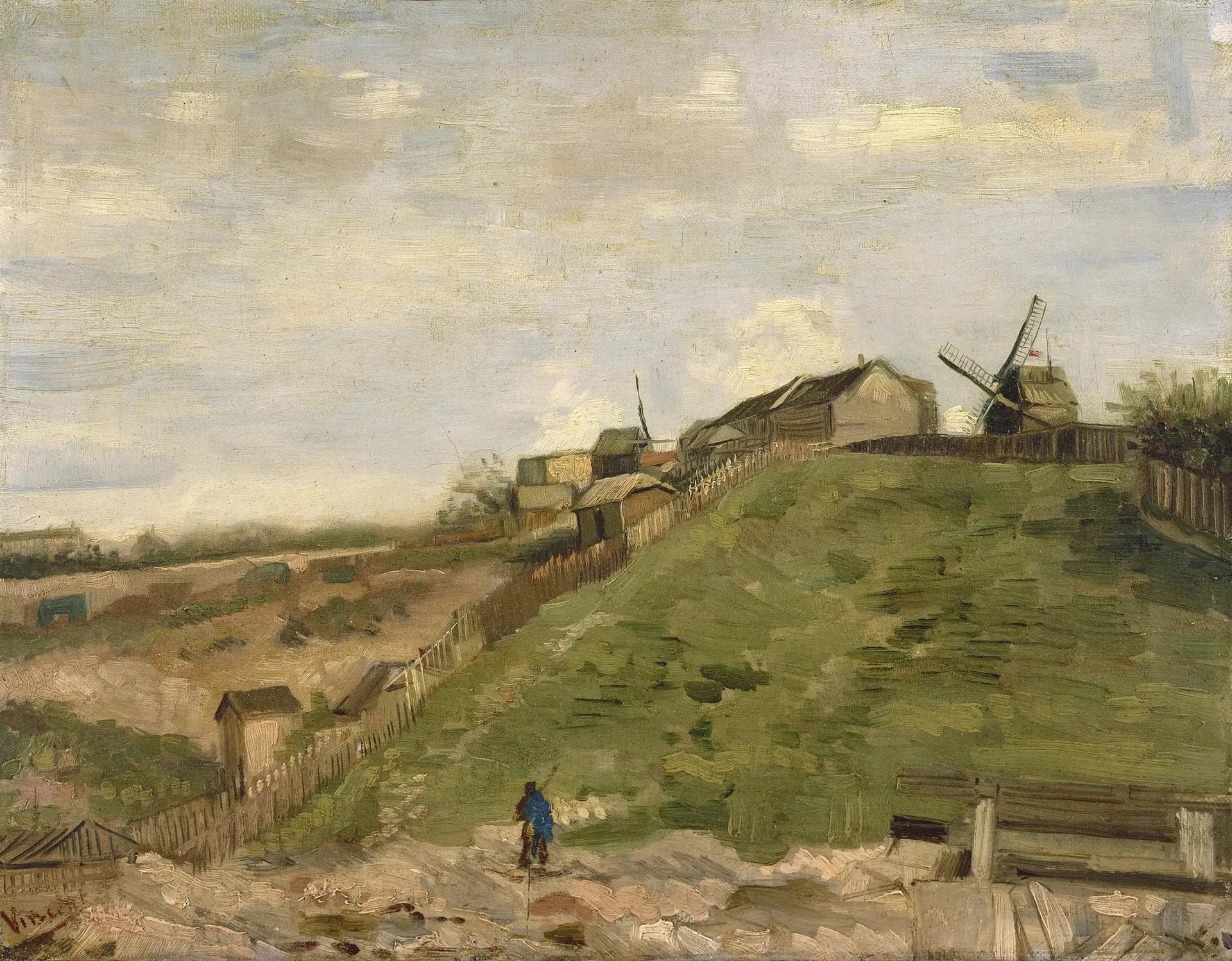 La colline de Montmartre avec la carrière de pierre - Vincent van Gogh image 1 copie peinte à la main à l’huile
