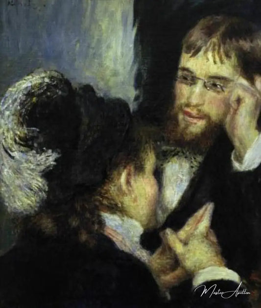 La conversation c.1878 - Pierre-Auguste Renoir - Reproductions de tableaux et peintures haut de gamme