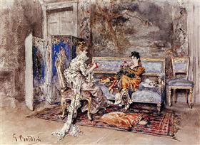 La conversation - Giovanni Boldini - Alpha Reproduction