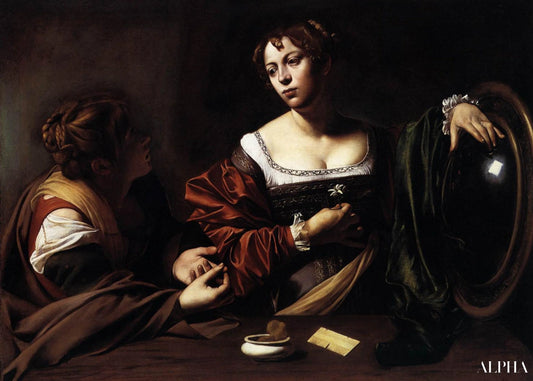 La conversion de la Madeleine - Caravage - Reproductions de tableaux et peintures haut de gamme
