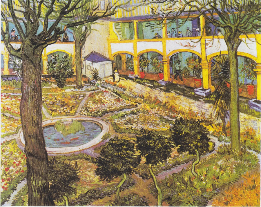 חצר בית החולים בארלס - Vincent van Gogh