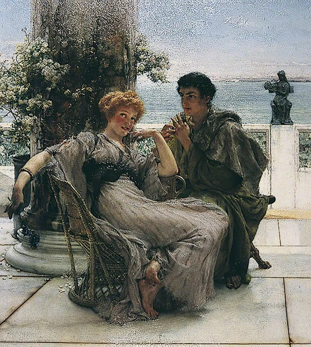 La cour (La proposition) - Lawrence Alma-Tadema - Alpha Reproduction