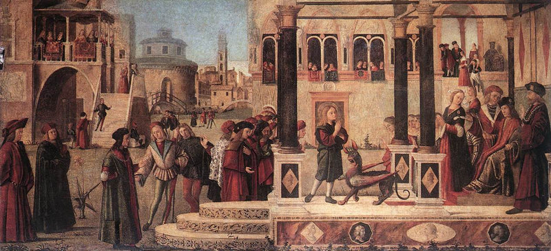בתו של הקיסר גורדיוס מְגֻרֶשֶׁת על ידי הקדוש טריפון - ויטורה קרפאצ'יו