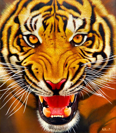 The Strength of the Tiger - Ketwalin | 95 x 105 cm Reproductions de tableaux à la peinture à l’huile