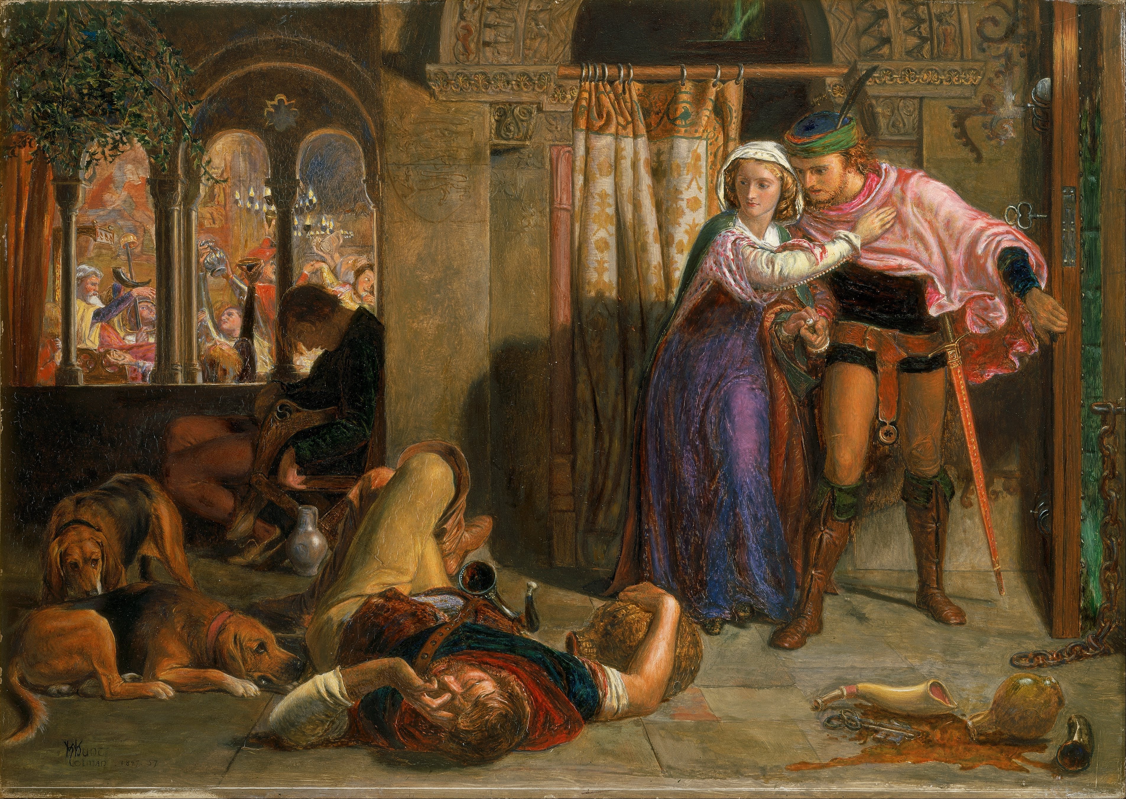 La fuite de Madeline et Porphyro durant l’ivresse qui accompagne les festivités (La veille de la Sainte-Agnès)