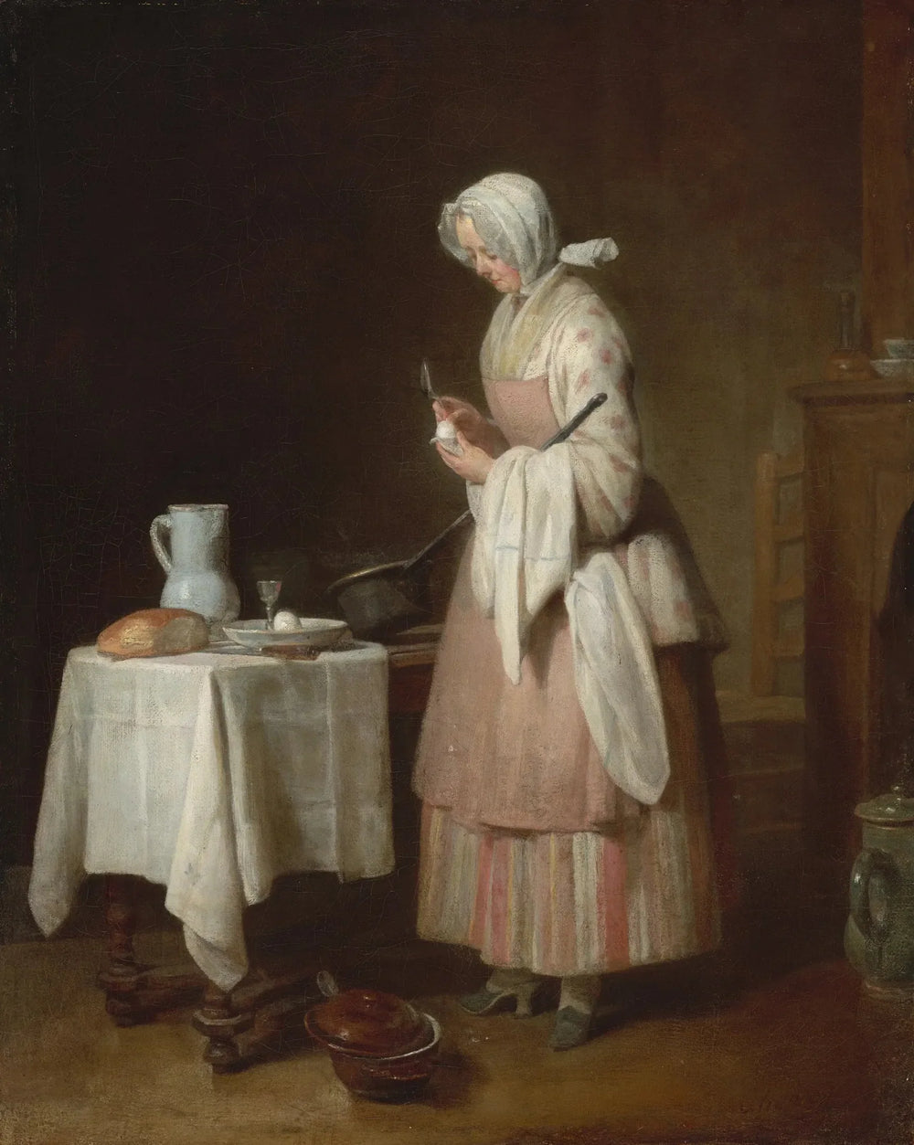 La Garde attentive - Jean Siméon Chardin image 1 reproduction de peinture à l’huile