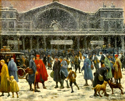La gare de l’Est sous la neige - Maximilien Luce - Alpha Reproduction