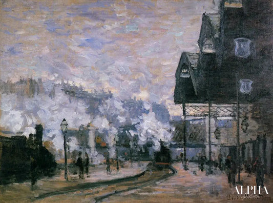 La Gare Saint-Lazare, vue extérieure - Claude Monet - Reproductions de tableaux et peintures haut de gamme