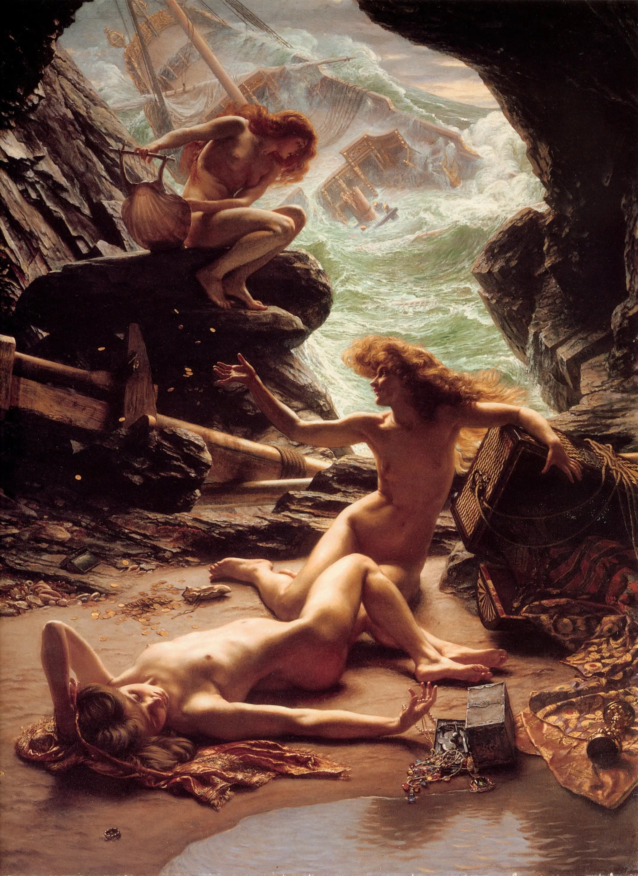 La grotte des nymphes de la tempête - Edward Poynter - Alpha Reproduction