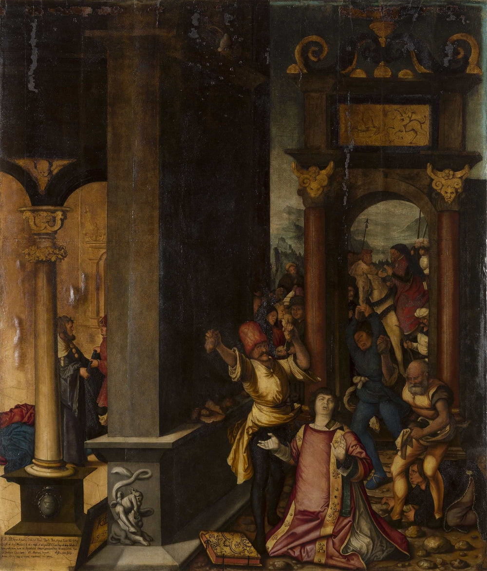 La Lapidation de Saint Étienne - Hans Baldung Grien image 1 tableau peint à l’huile sur toile
