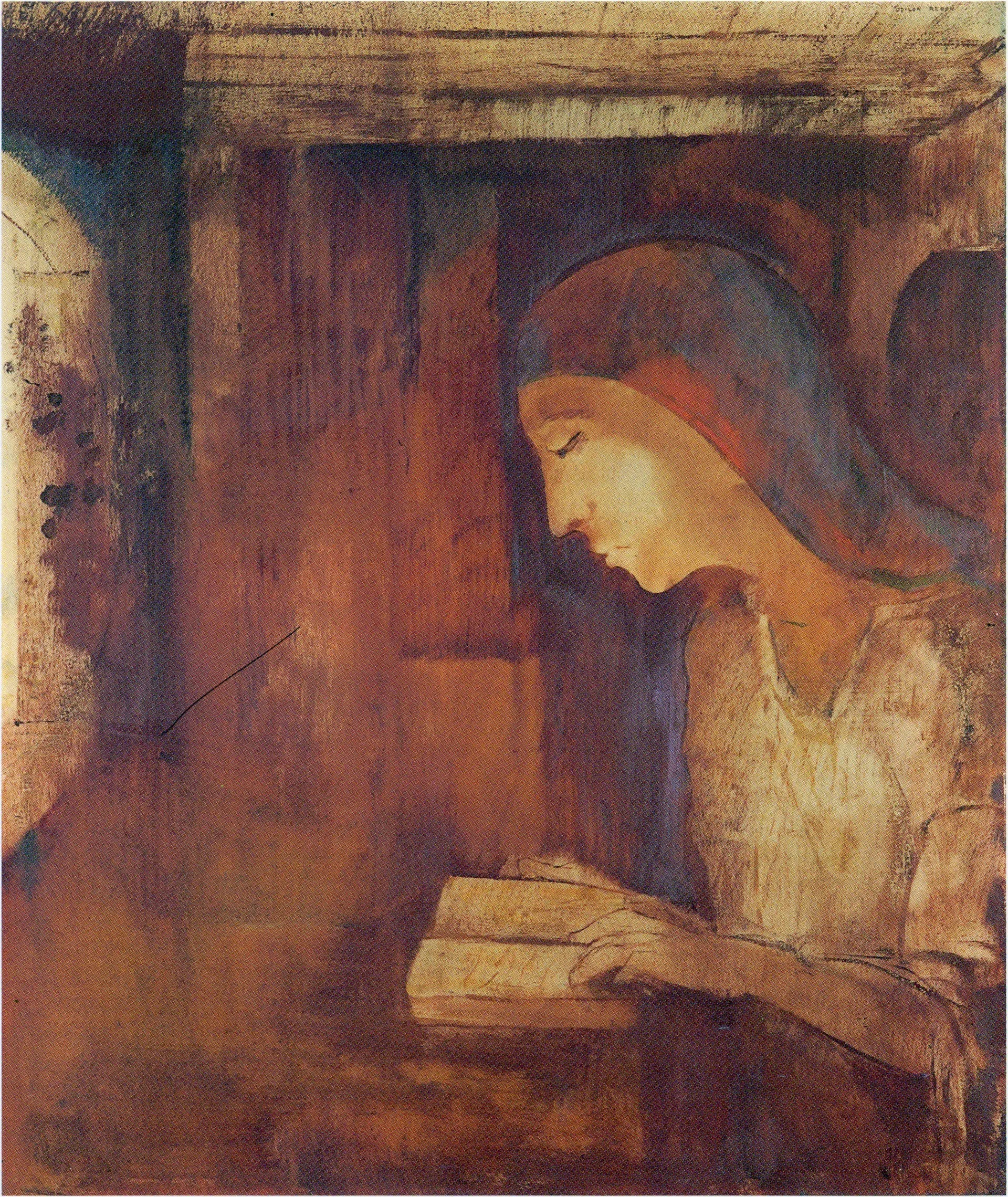 La Liseuse - Odilon Redon image 1 copie de tableau peinte à la main