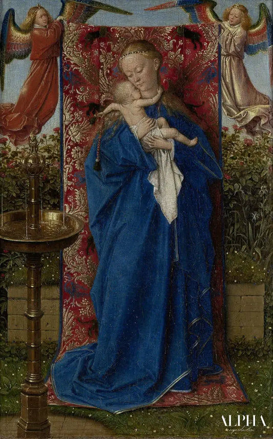 La Madone à la fontaine - Jan Van Eyck - Reproductions de tableaux et peintures haut de gamme