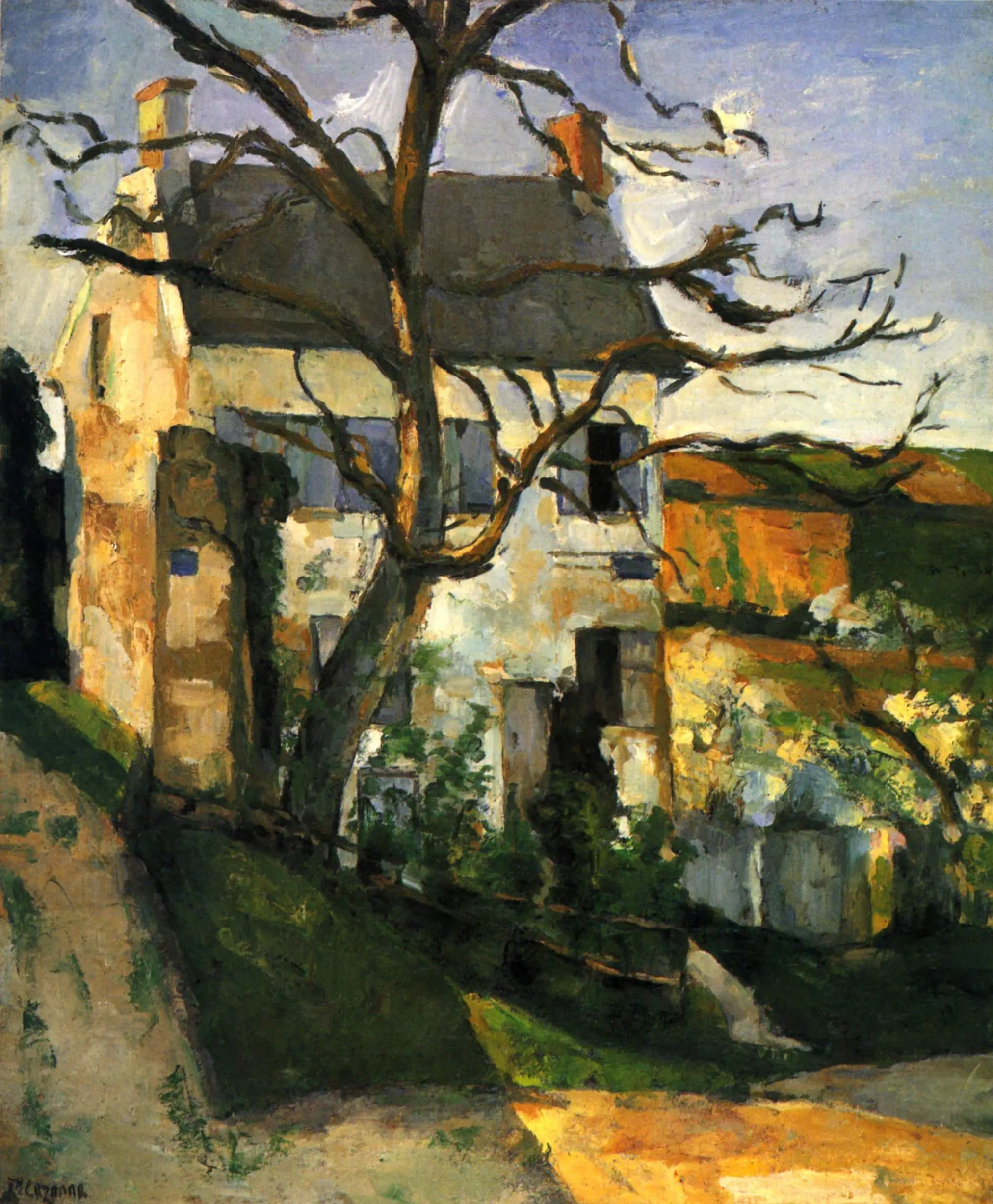 La Maison Rondest, quartier de l'Hermitage, Pontoise - Paul Cézanne image 1 reproduction de peinture à l’huile