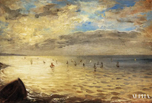 La mer vue des hauteurs de Dieppe - Eugène Delacroix - Reproductions de tableaux et peintures haut de gamme