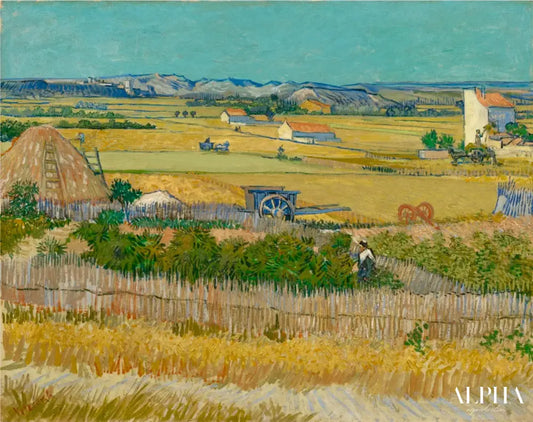 La Moisson - La Plaine de la Crau - Van Gogh - Reproductions de tableaux et peintures haut de gamme