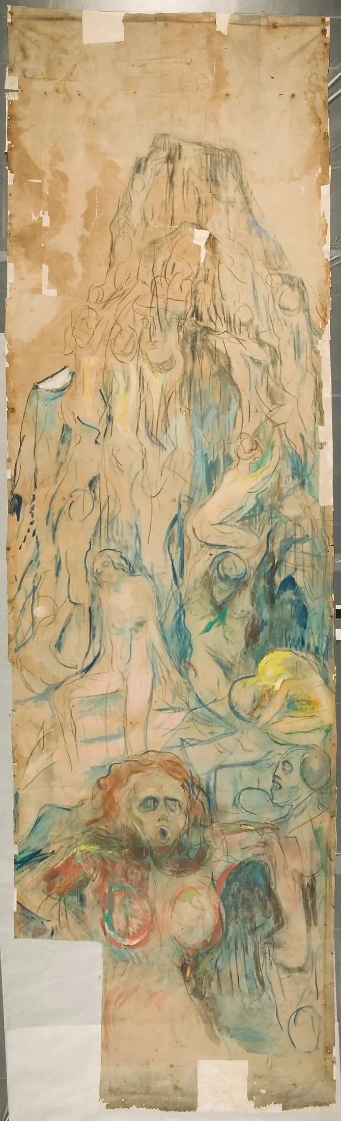 La Montagne humaine : partie centrale - Edvard Munch image 1 copie peinte à la main à l’huile