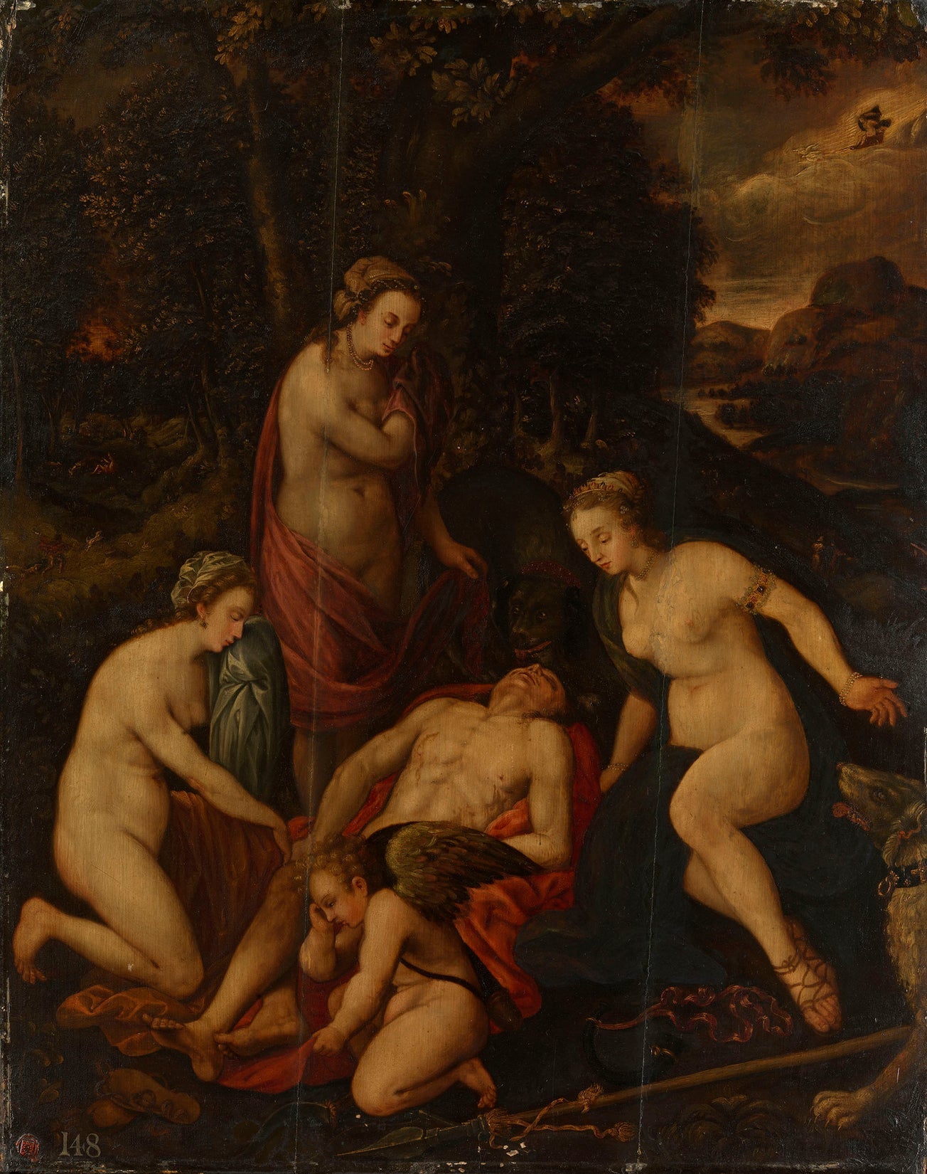 La mort d'Adonis - Bernard van Orley image 1 reproduction artisanale de tableau